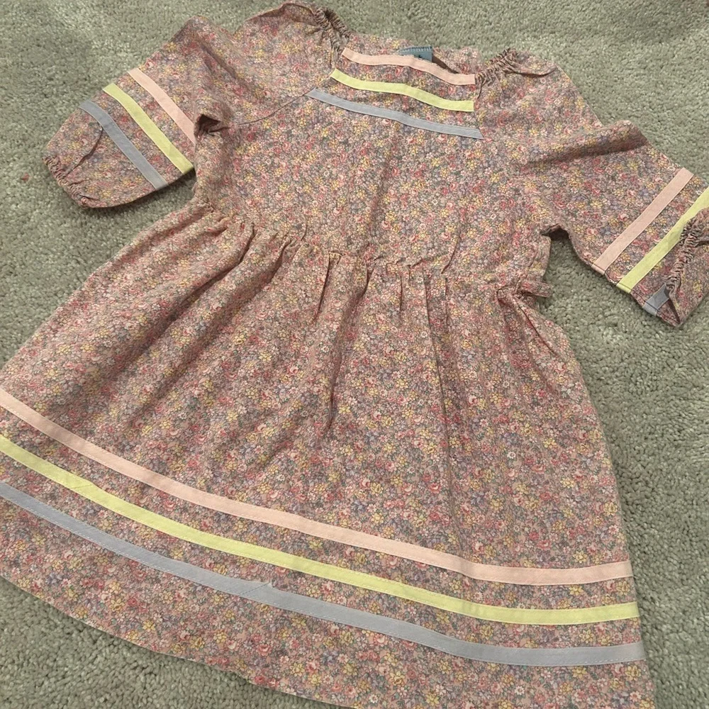Healthtex/ vintage Floral and Striped Kids Dress Duo size 6